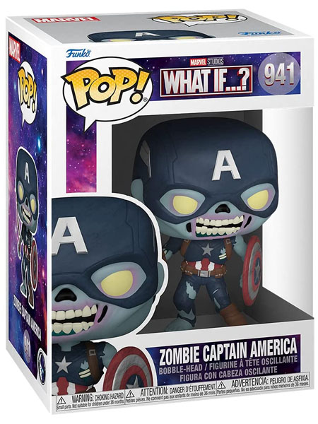 Funko POP #941 Marvel What If ? Zombie Captain America Figure